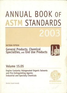 ASTM Section 15 General Products Chemical Specialties and End Use Products